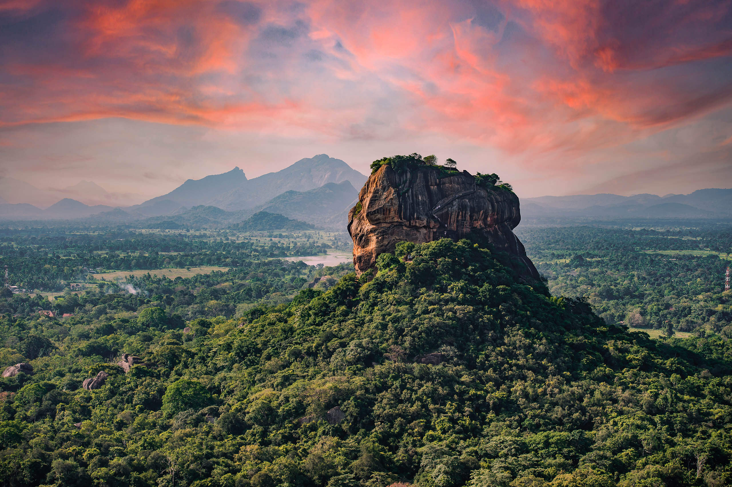 (selective,Focus),Spectacular,View,Of,The,Lion,Rock,Surrounded,By