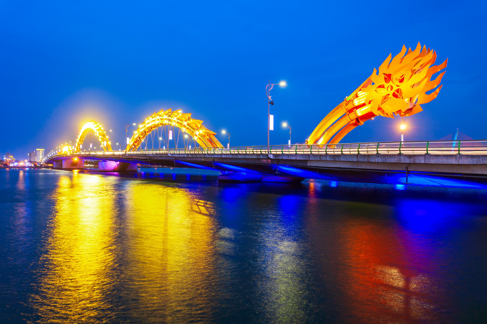 Danang Dragon bridge in Vietnam