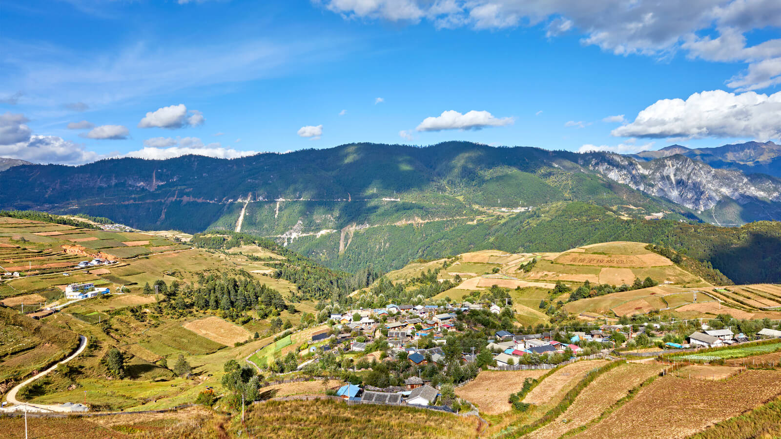 Yunnan province countryside panoramic picture, China