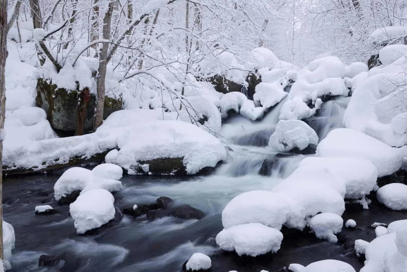 冬日奧入瀨：冰雪雕刻的自然詩篇