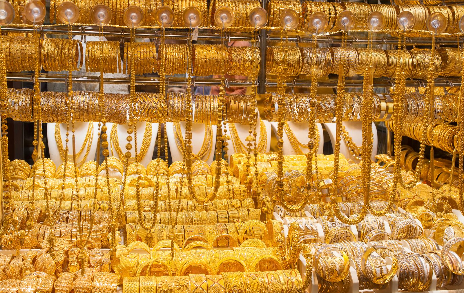 the gold souk or market in Dubai city, Deira.